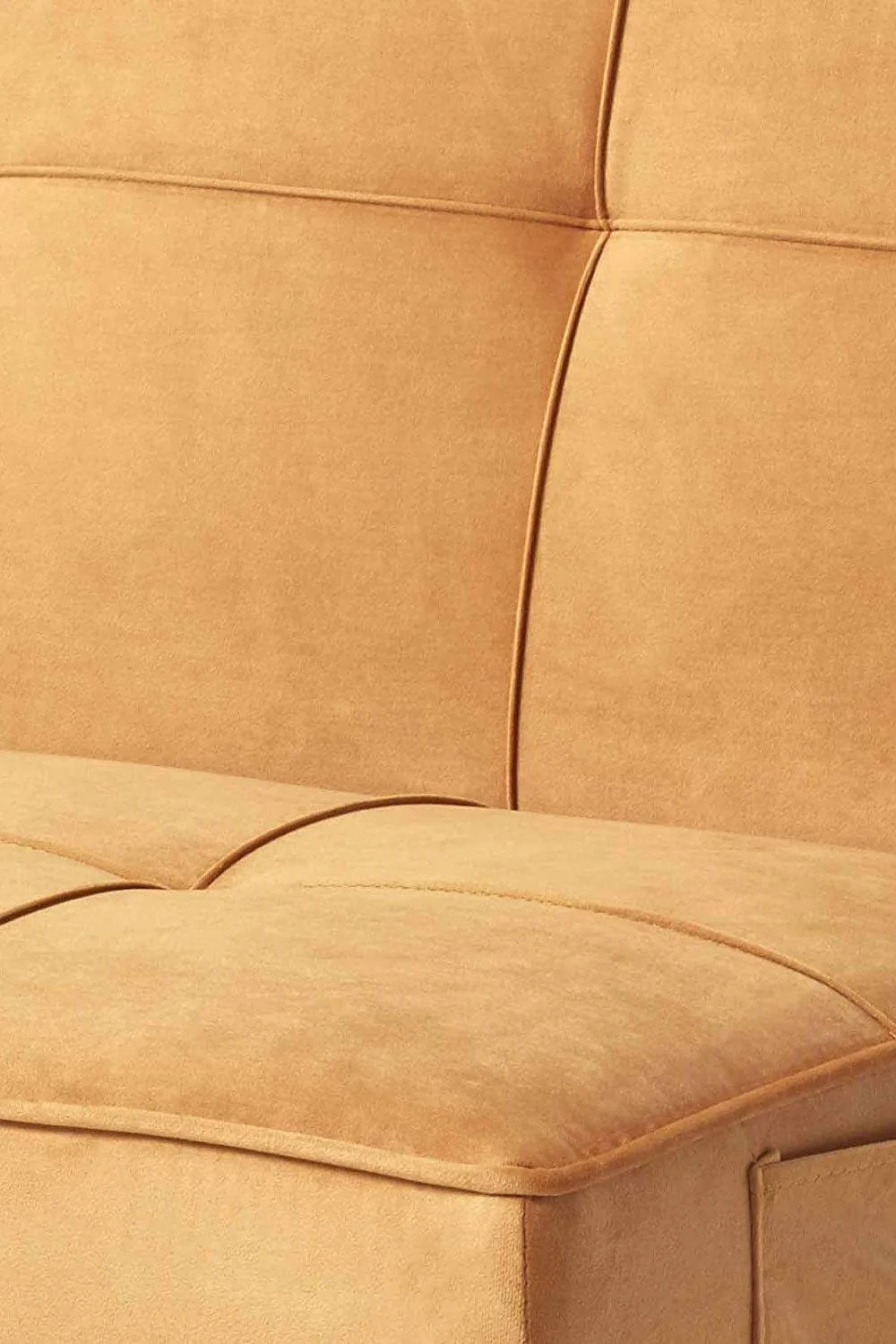 Homescapes Bower Velvet Sofa Bed in Mustard 5