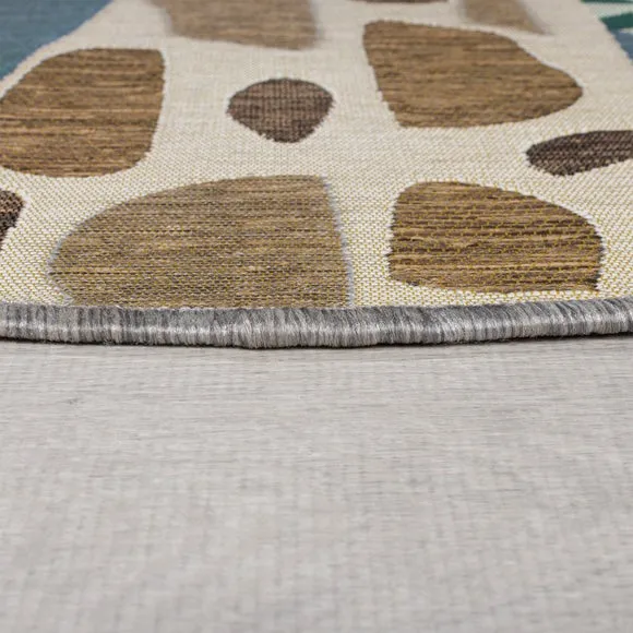 Eric Giraffe Tropical Outdoor Circle Rug 4
