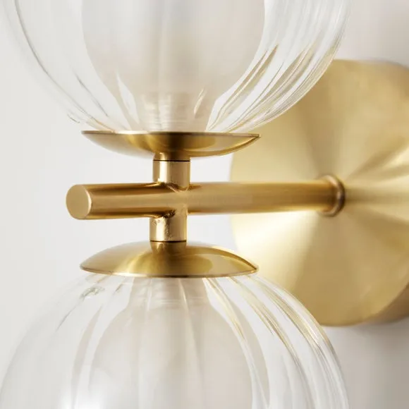 Leirah Ribbed 2 Light Wall Light 3