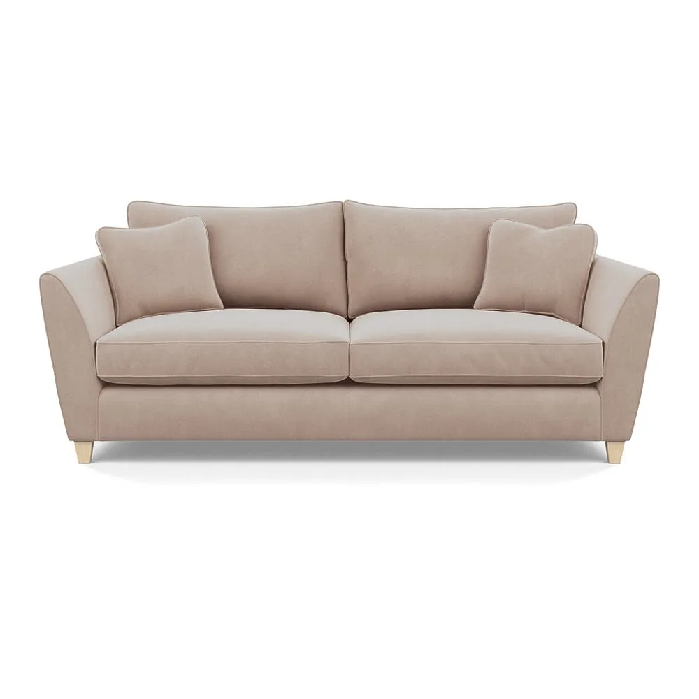 Heal's Torino 4 Seater Sofa Smart Velvet Pebble Natural Feet 1