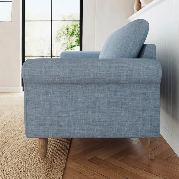 Maeve Faux Linen Compact 3 Seater Sofa 3