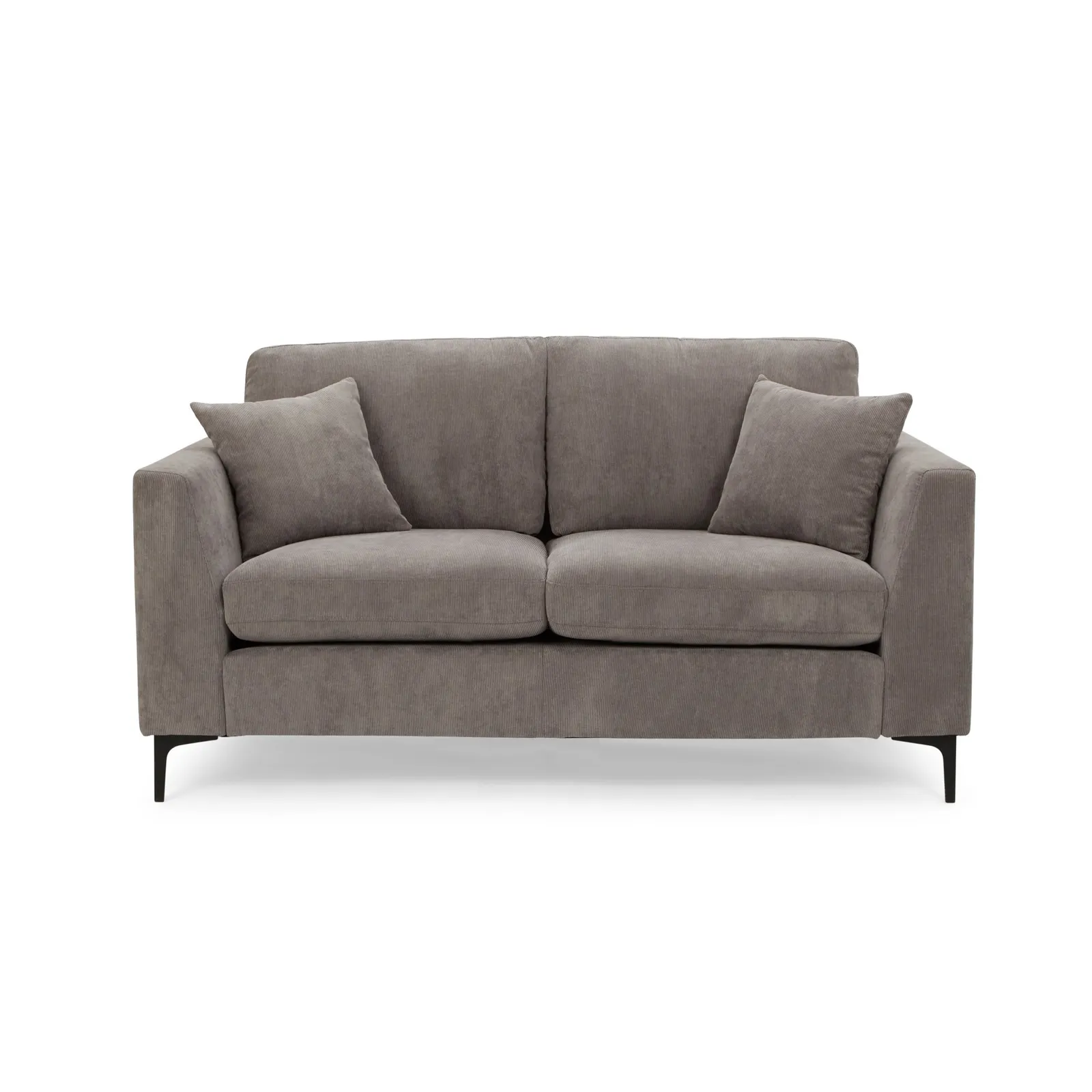 Edison Velvet 2 Seater Sofa - Grey Grey