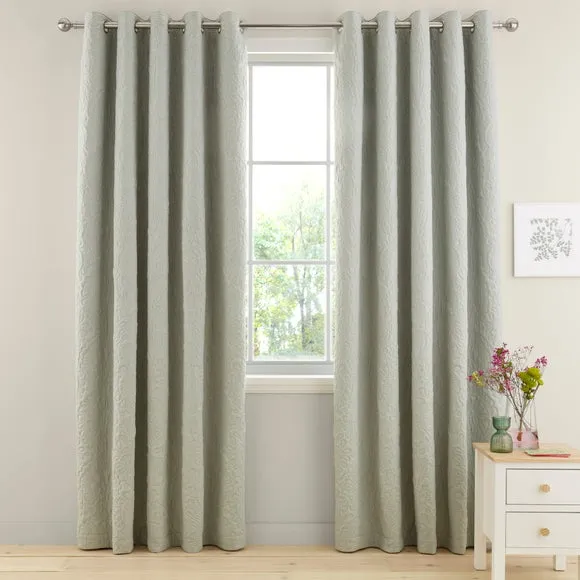 Hani Pinsonic Quilted Blackout Eyelet Curtains 2