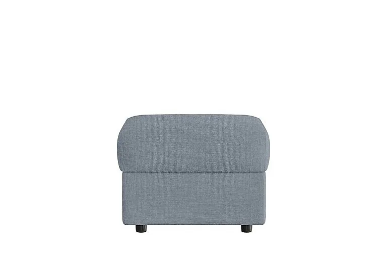 Vito Fabric Storage Footstool - Baby Blue