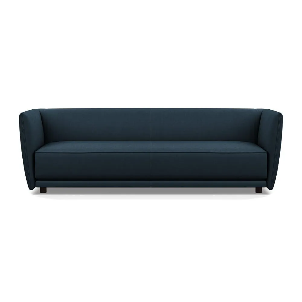 Heal's Valley 4 Seater Sofa Siena Cotton Deep Sea Walnut Stain Feet