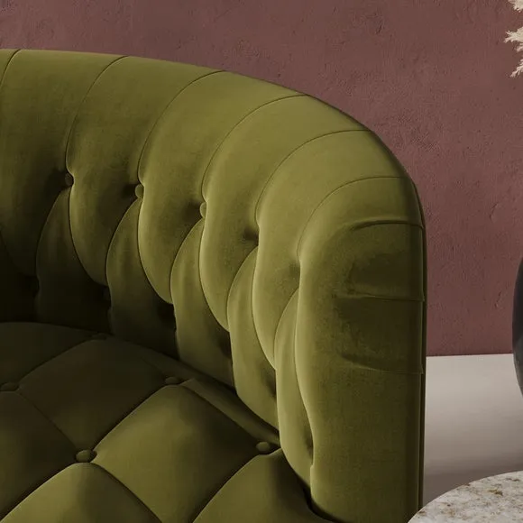 Elena Buttoned Swivel Chair 4