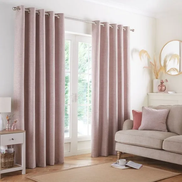 Churchgate Swithland Herringbone Eyelet Curtains (Blackout Available) 2