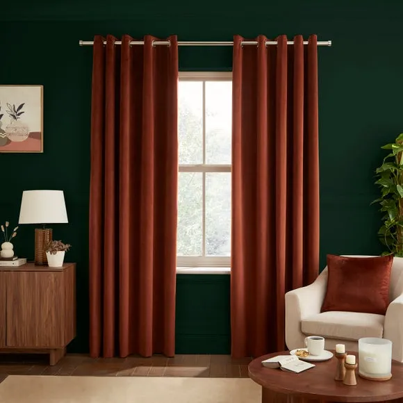 Luxe Velour Eyelet Curtains (Blackout Available) 2