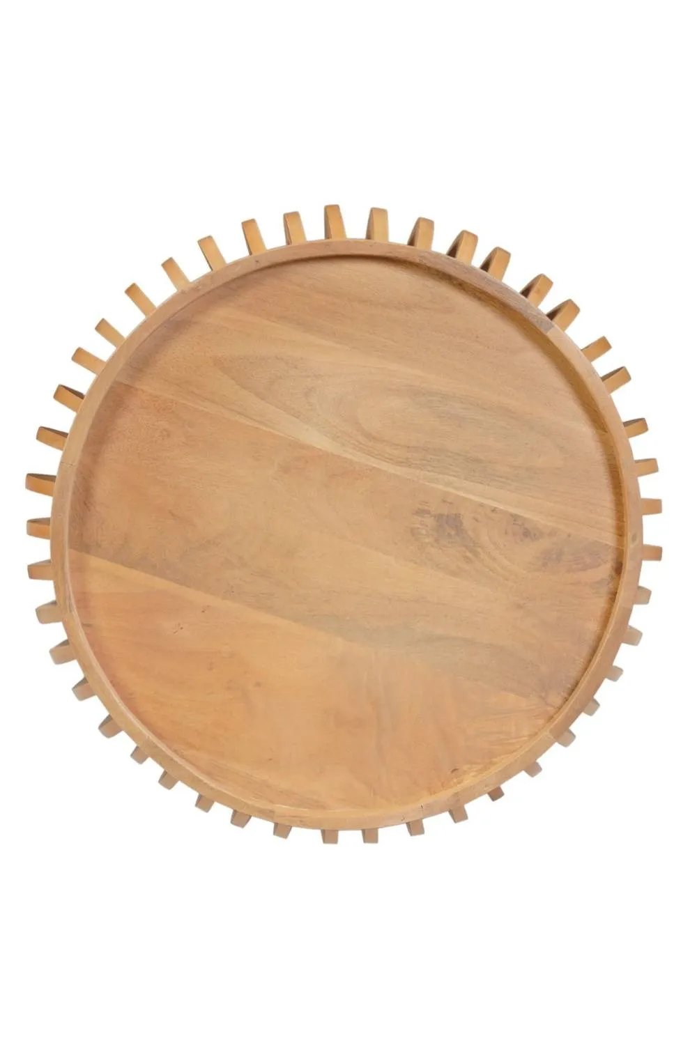 IH Design Ajmer Solid Wood Low Coffee Table in Tan 4