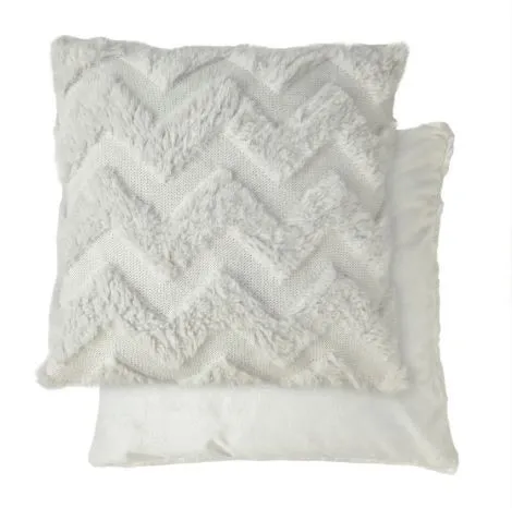 New Edge Blinds Newton Zig Zag Collection Soft Touch Cushion Cover in White