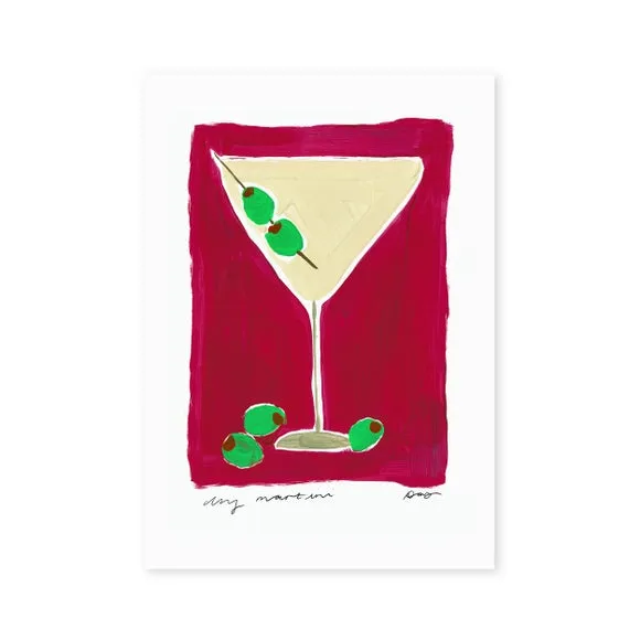 East End Prints Dry Martini Cocktail Framed Print 2