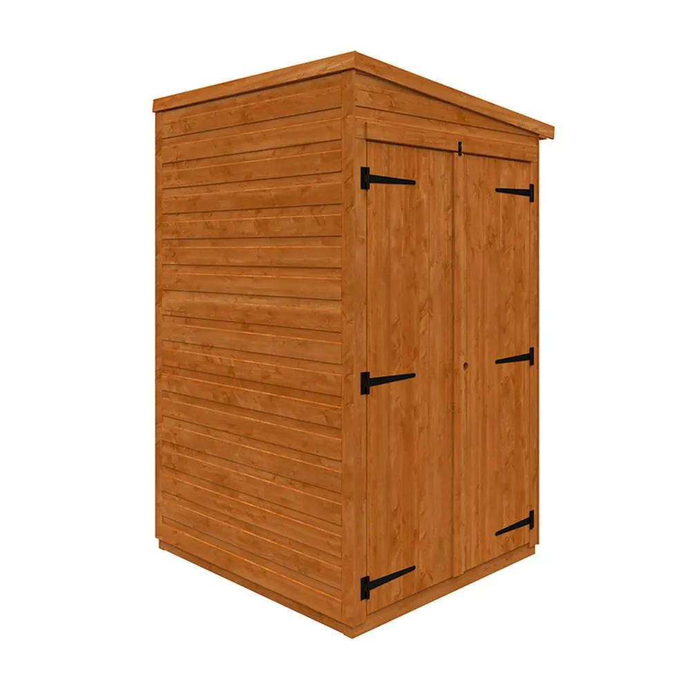 Buttercup Farm 4 x 4 Feet Flex Pent Double Door Windowless 12mm Flex in Burnt Orange