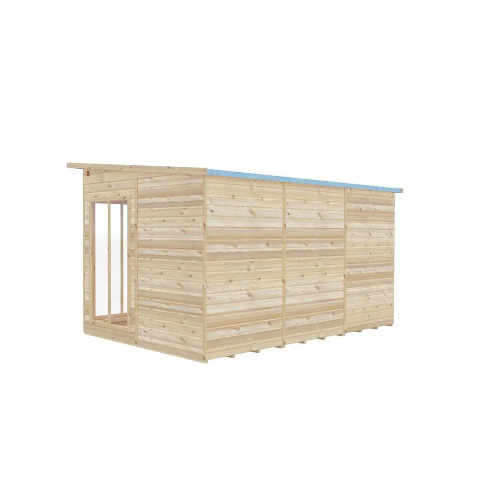 Shires Lela 12x8 Summerhouse - L244.8 x W357 x H227.5 cm in Light Brown 5