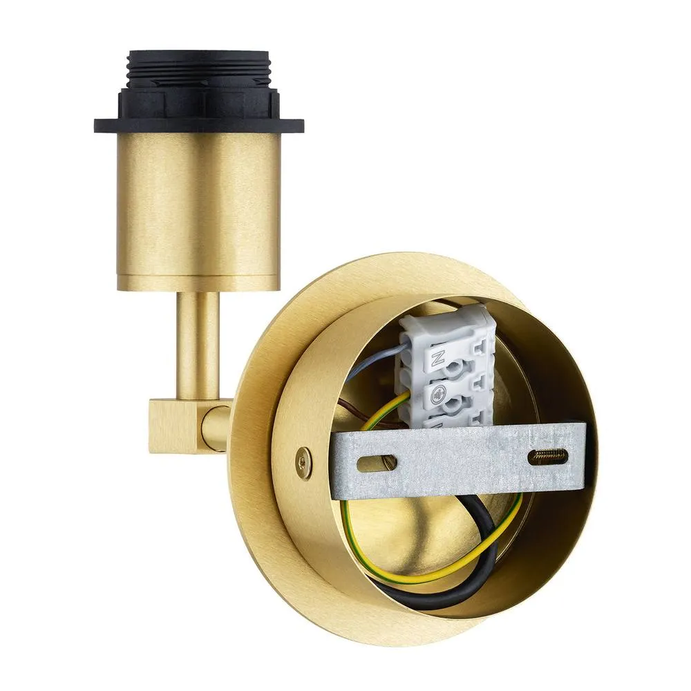 Netlighting Princeton Wall Lamp With Shade Beige (Gold Inside) Brushed Brass 5