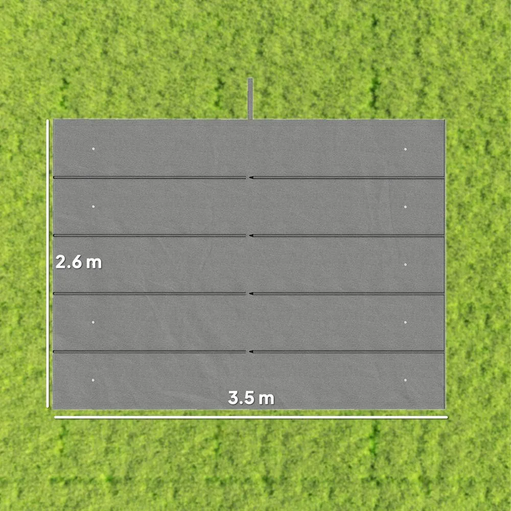 OUTSUNNY 3.5x2.6 m Pergola Cover Replacement for 4x3 m Frame in Light Grey 3