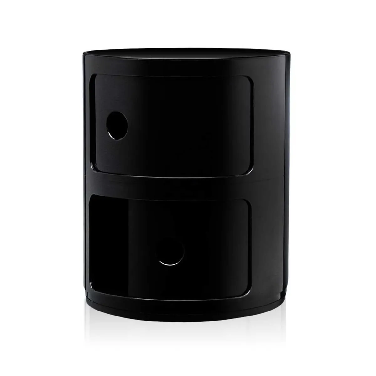 Kartell Componibili 2 Drawer Storage Unit Table, Black Plastic | Barker & Stonehouse 3