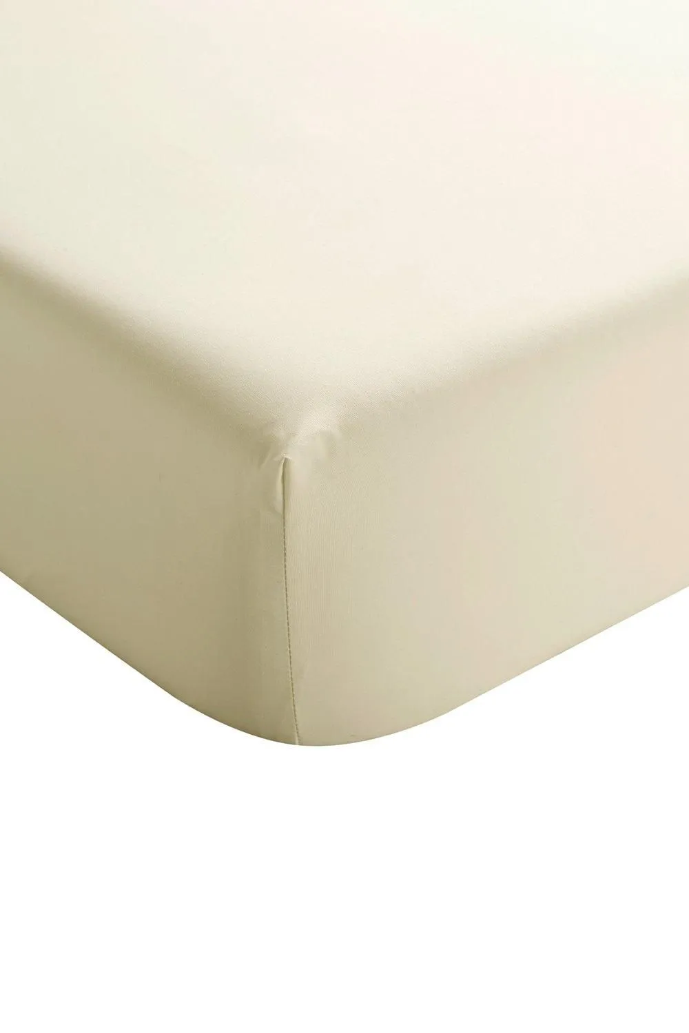 CHRISTY 400TC Luxury Cotton Sateen Plain Dye Bedding Fitted Sheets in Gold 1