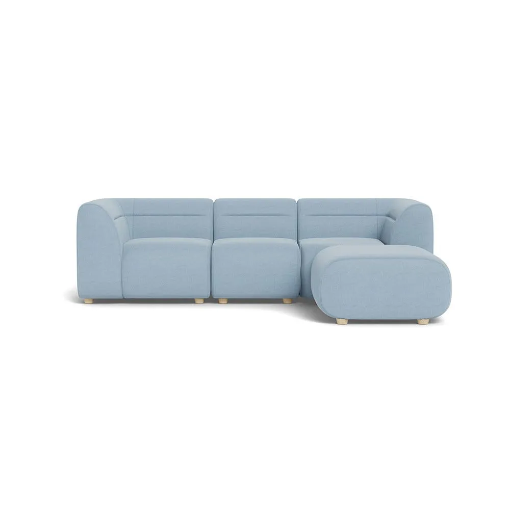 Heal's Lilli Right Hand Facing Corner Sofa Capelo Linen-Cotton Sea Shanty Natural Beech Feet 1