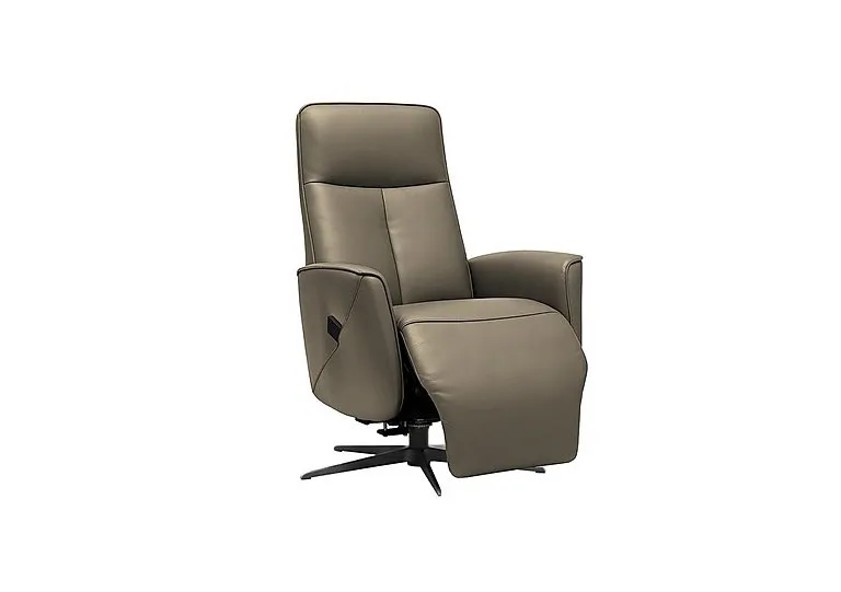 Maribo Leather Lift and Rise Power Recliner Chair with Power Headrest and Black Base