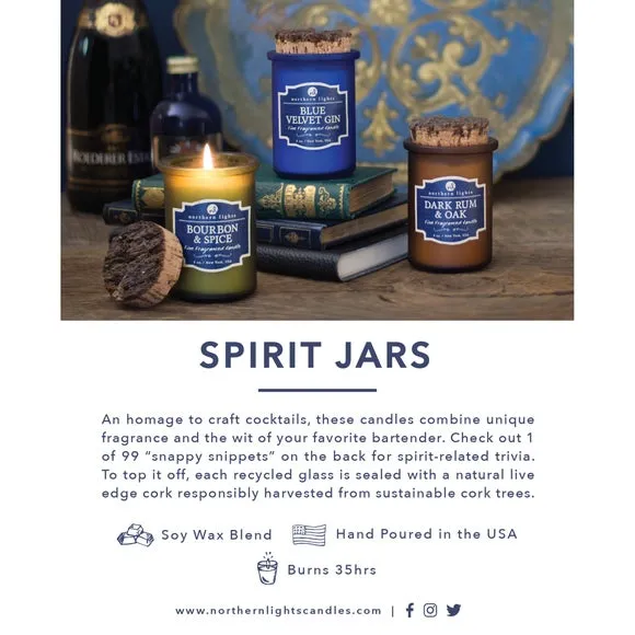 Northern Lights Spirit Blue Velvet Gin Jar Candle 3