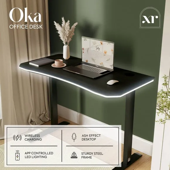 X Rocker Oka LED Large Office Desk 2