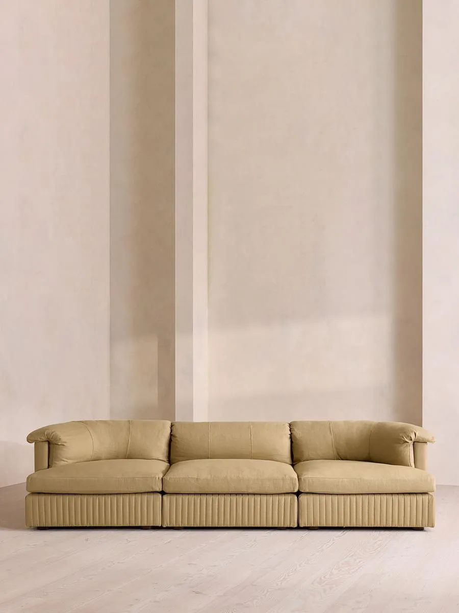Oona Modular Sofa, Four Seater, Linen, Wheat