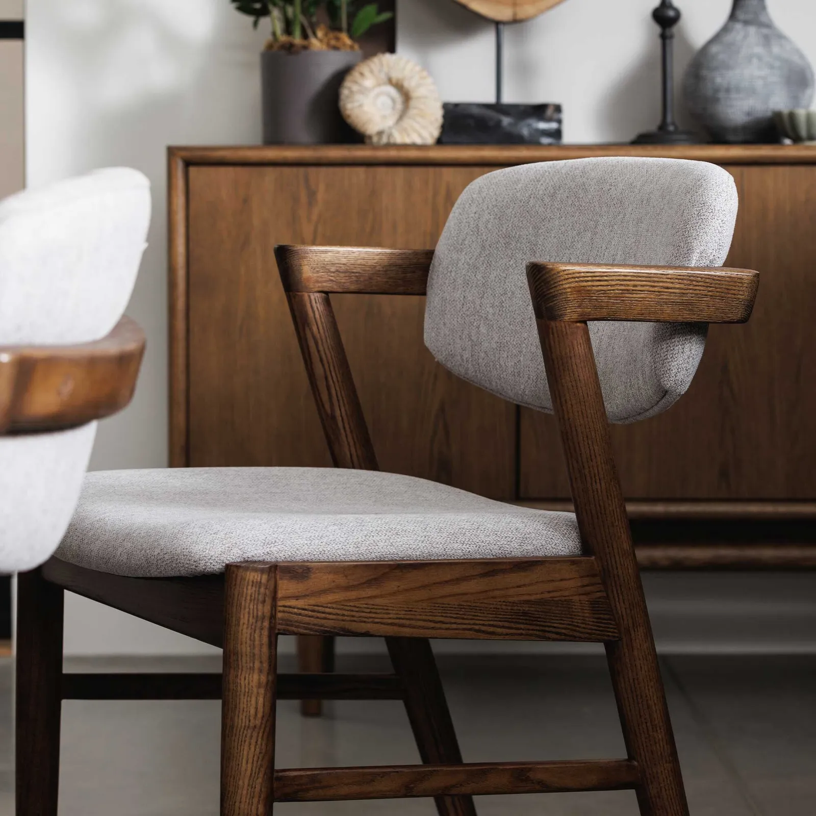Darcy Arm Dining Chair, Neutral Wood | Barker & Stonehouse 3