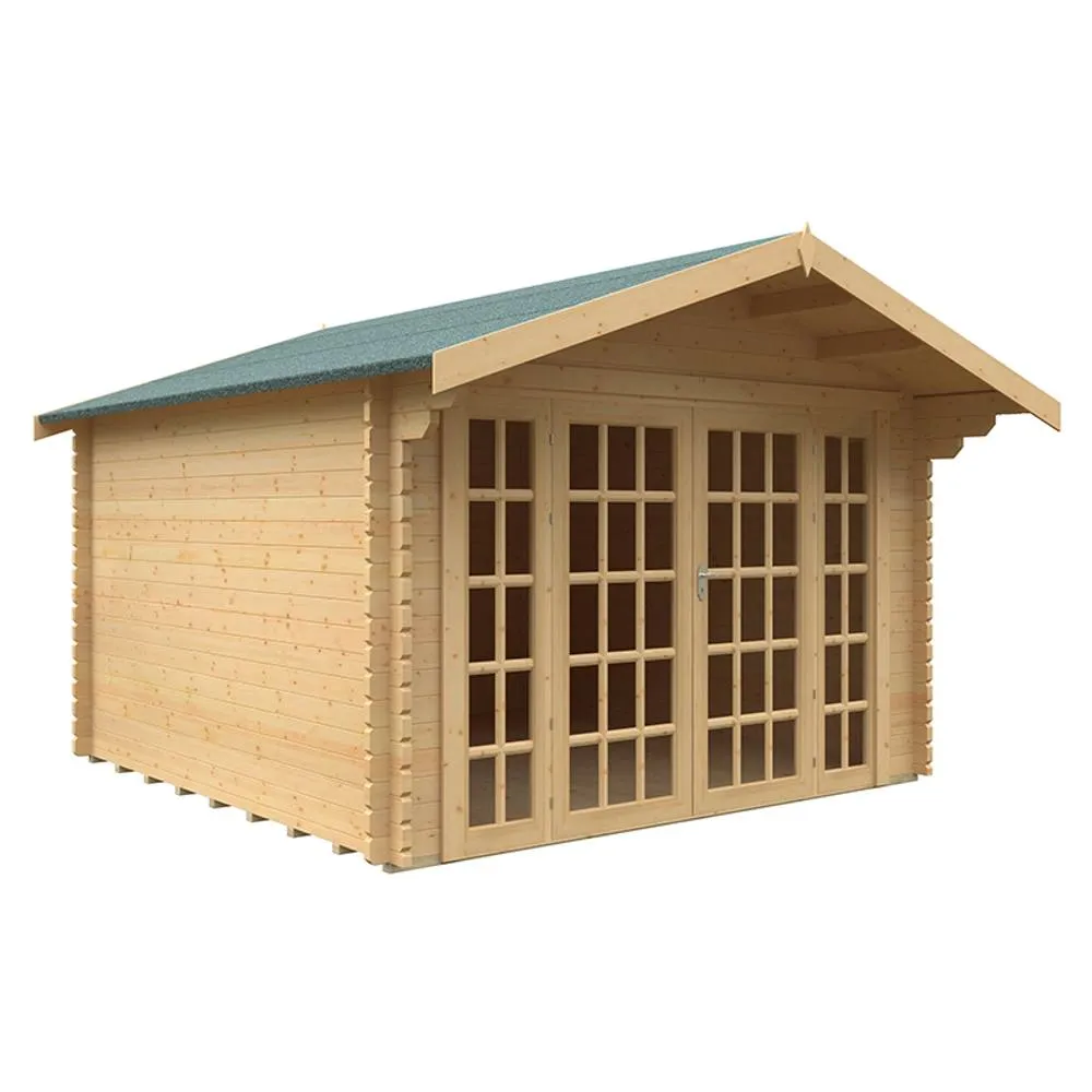 Buttercup Farm 12x12 Balmoral 44mm Cabin - L355 x W355 x H271.9 cm in Natural