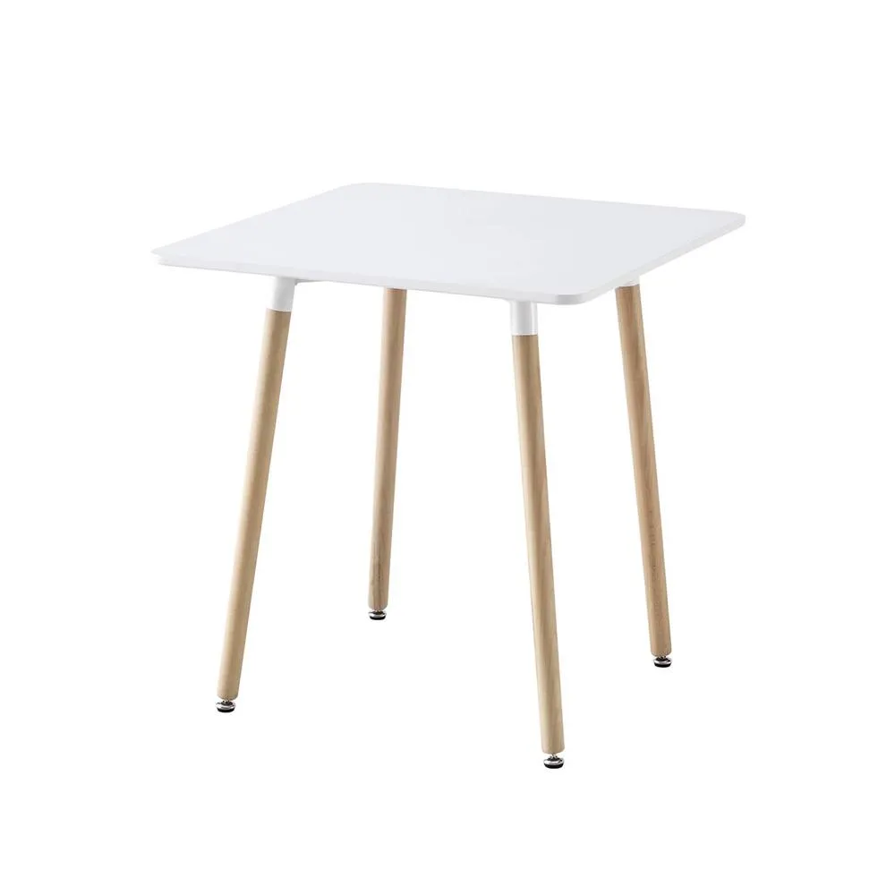 sweeek Scandinavian square dining table wood 2 seats in White 2