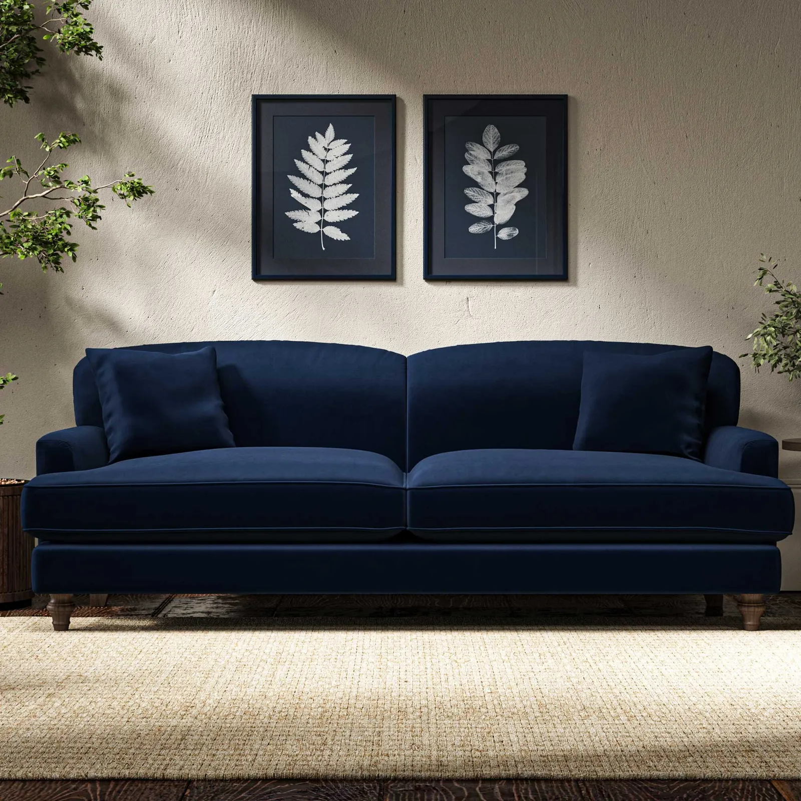 Boleyn Grand Sofa, Navy | Barker & Stonehouse 2