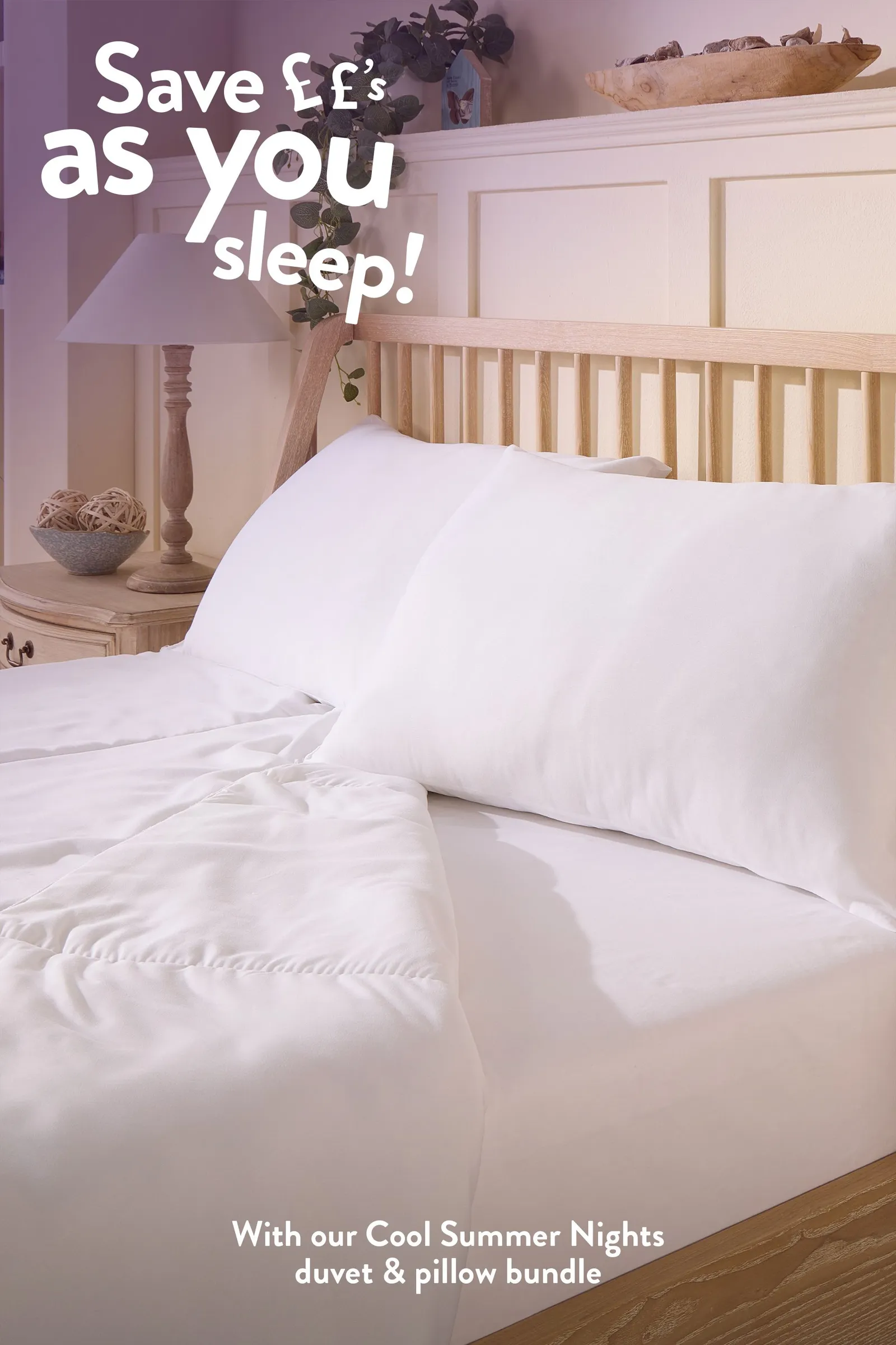 Slumberdown Cool Summer Nights 4.5 Tog Summer Duvet in White 5