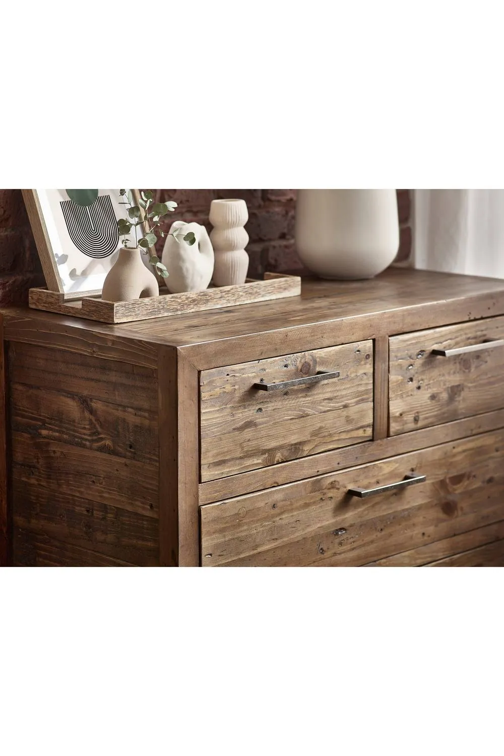 Julian Bowen Heritage 5 Drawer Chest (3+2) in Brown 5