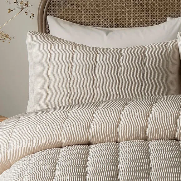 Serene Crinkle Wave Duvet Cover & Pillowcase Set 2