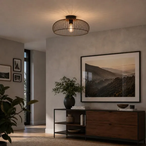 EGLO Almanzora Industrial Flush Ceiling Light