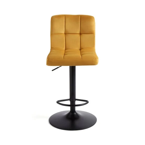 Jasmine Adjustable Height Swivel Bar Stool, Powder Coated Base 6