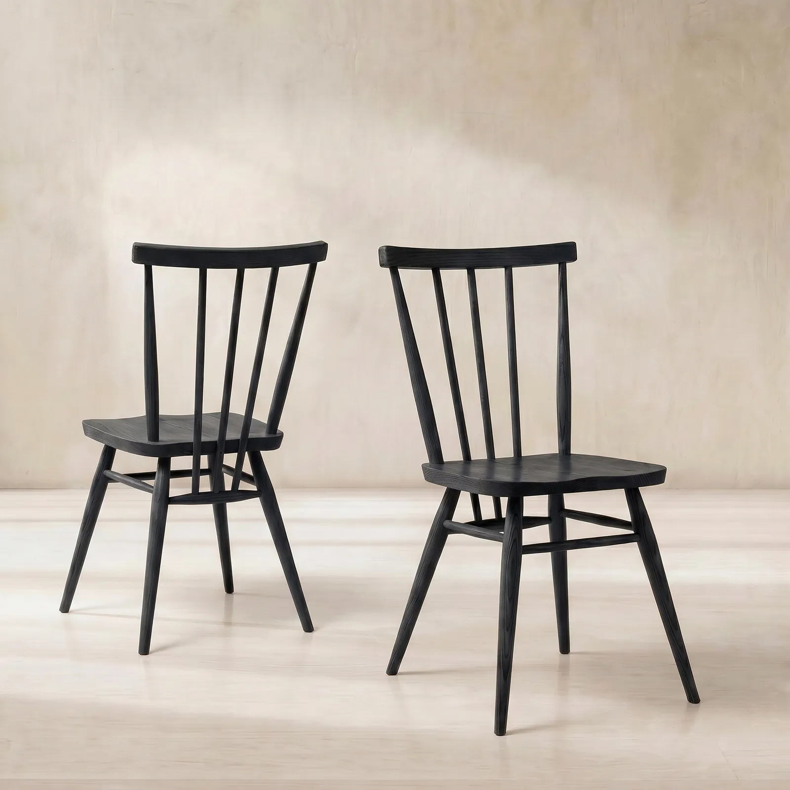 Ercol All-Purpose Dining Chair, Black Wood | Barker & Stonehouse 1