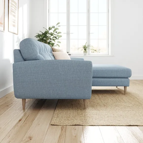Sven Chunky Tonal Weave Reversible Corner Chaise Sofa 2