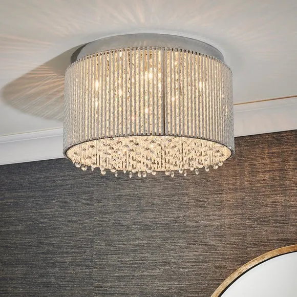Vogue Galina 10 Light Crystal Flush Ceiling Light 3