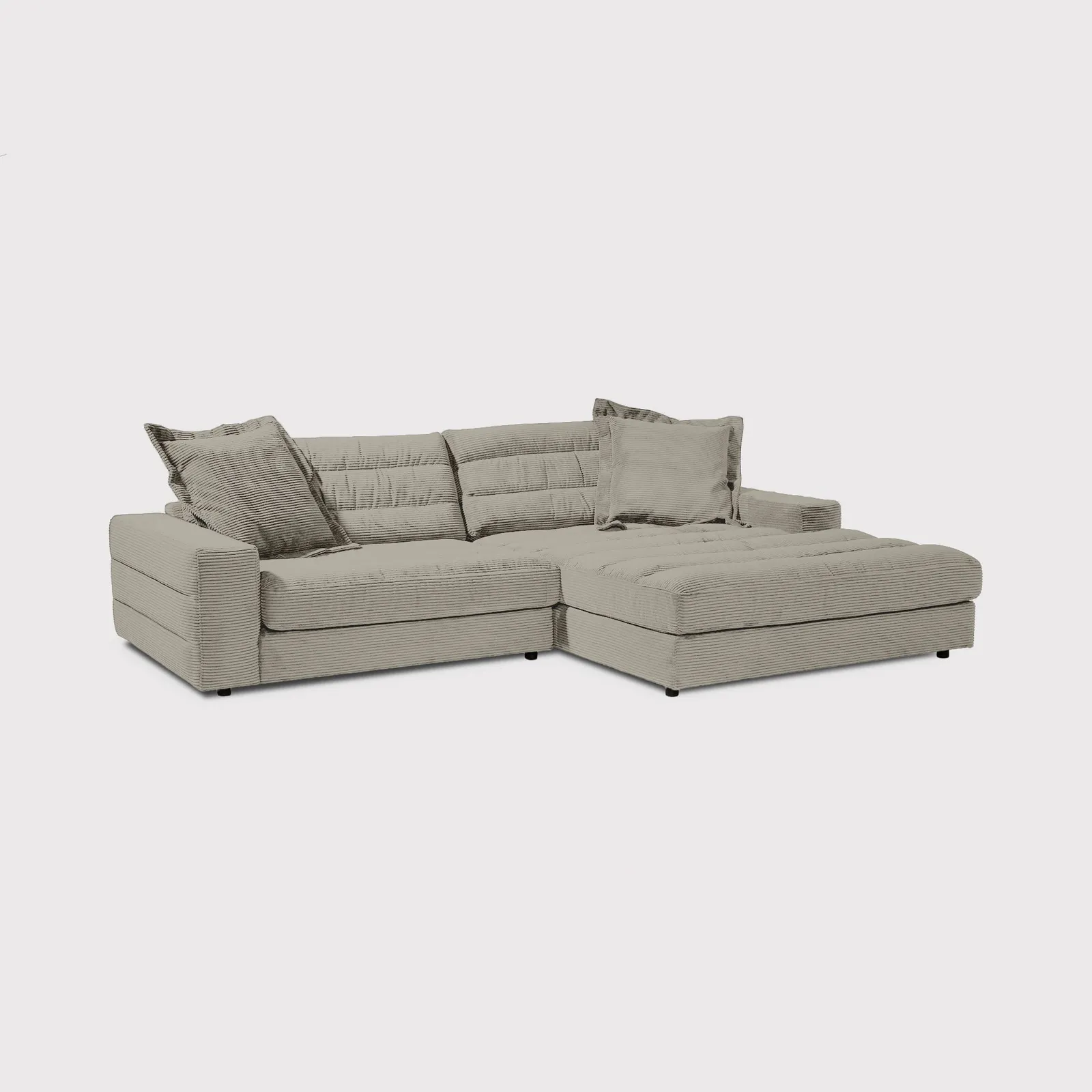 Twain Chaise Corner Sofa Right, Grey Fabric | Barker & Stonehouse 2