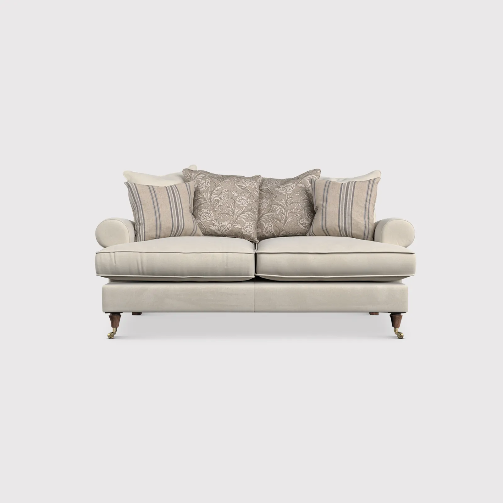 English Heritage Finch Small Sofa Pillow Back, Neutral Fabric | Barker & Stonehouse 1
