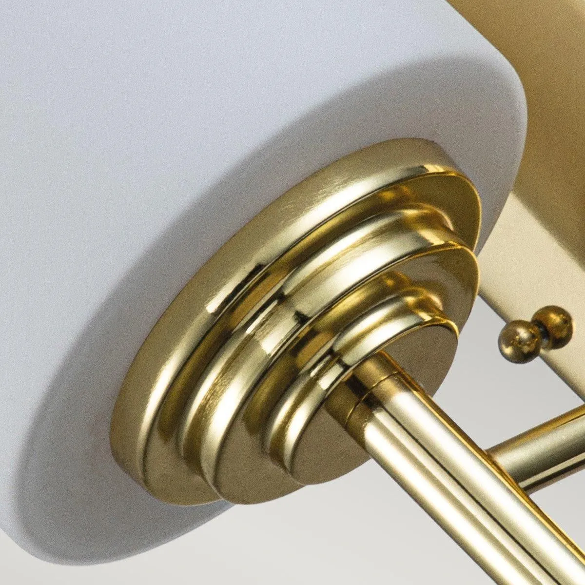 Netlighting Feiss Malibu Wall Lamp Polished Brass IP44 in Yellow 5