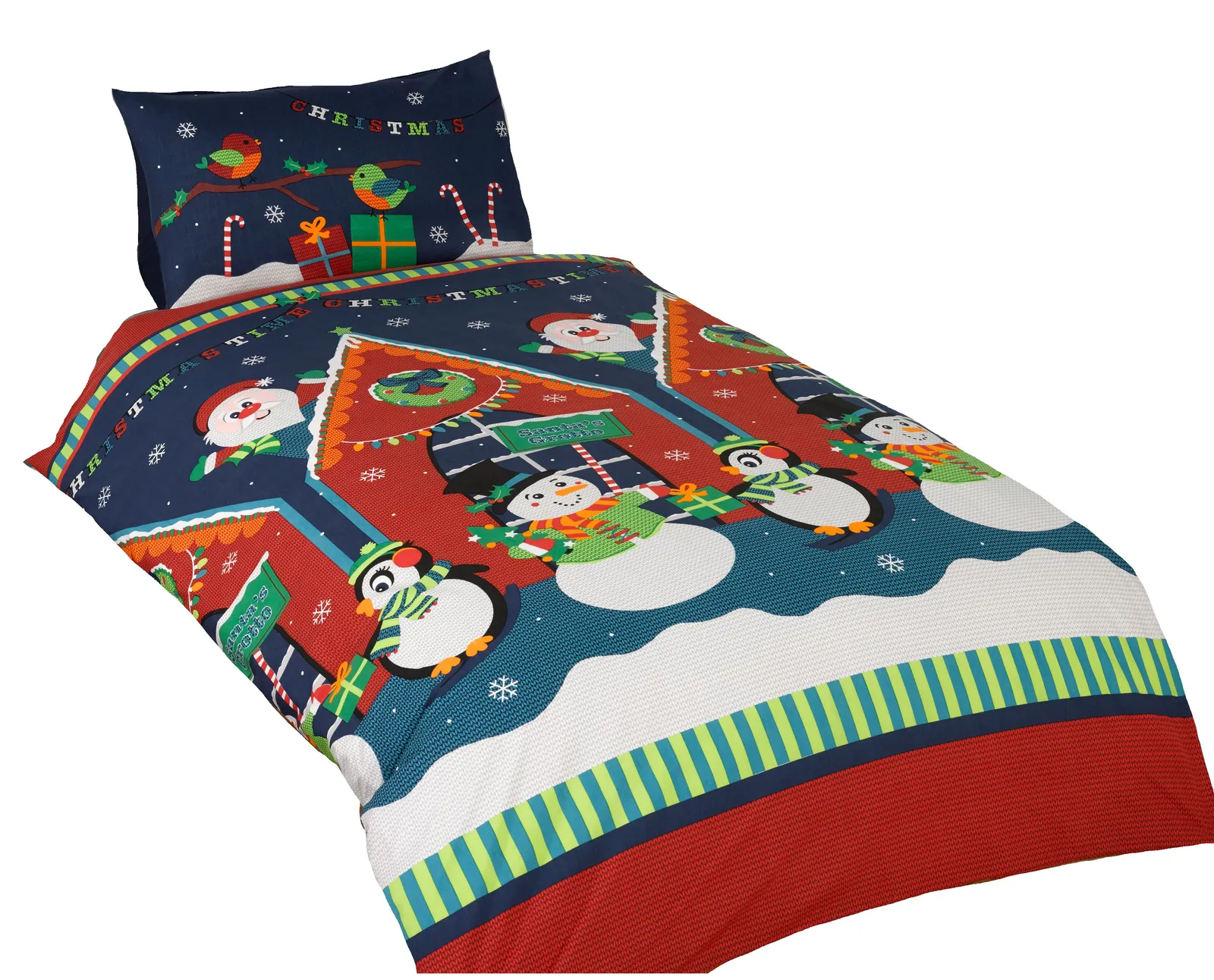 Rapport Home Santas Grotto Duvet Set Multi Single, Multi 2