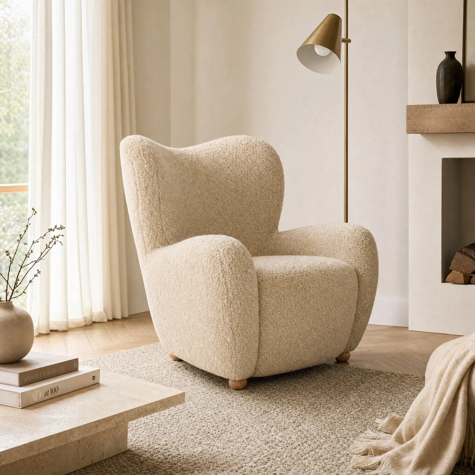 Clyde Armchair, Neutral Fabric | Barker & Stonehouse 2
