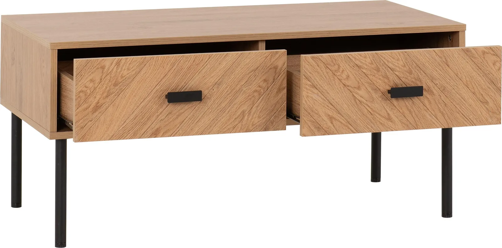 Seconique Leon 2 Drawer Coffee Table in Natural 3
