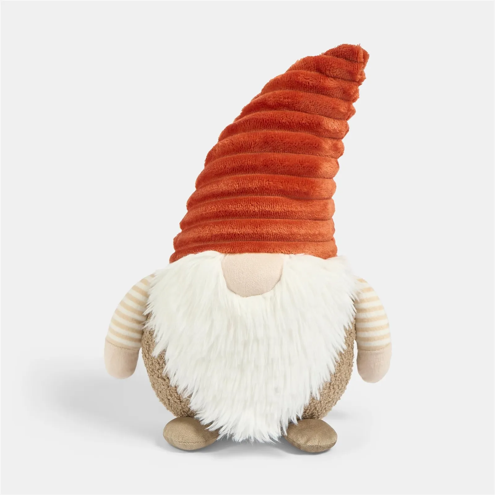 OHS Soft Autumnal Gonk Shaped Decorative Scatter Cushion, Rust/ Beige in Orange