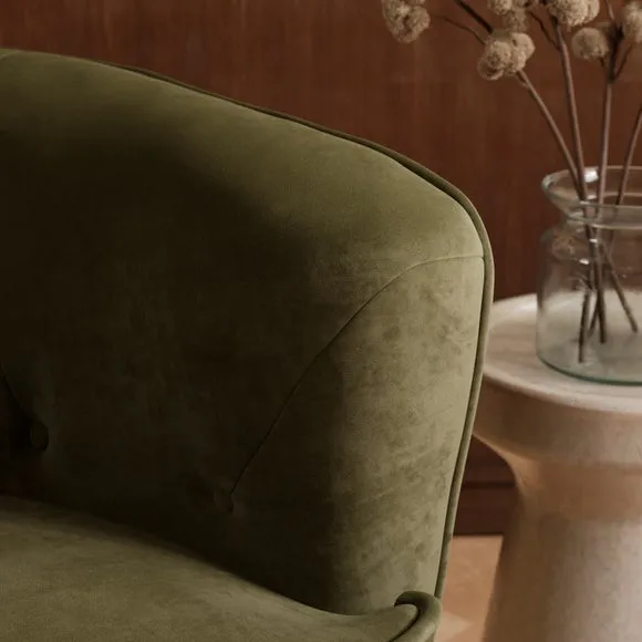 Cindi Button Back Velvet Tub Chair 4