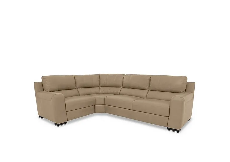 Viali Leather Left Hand Facing Corner Sofa