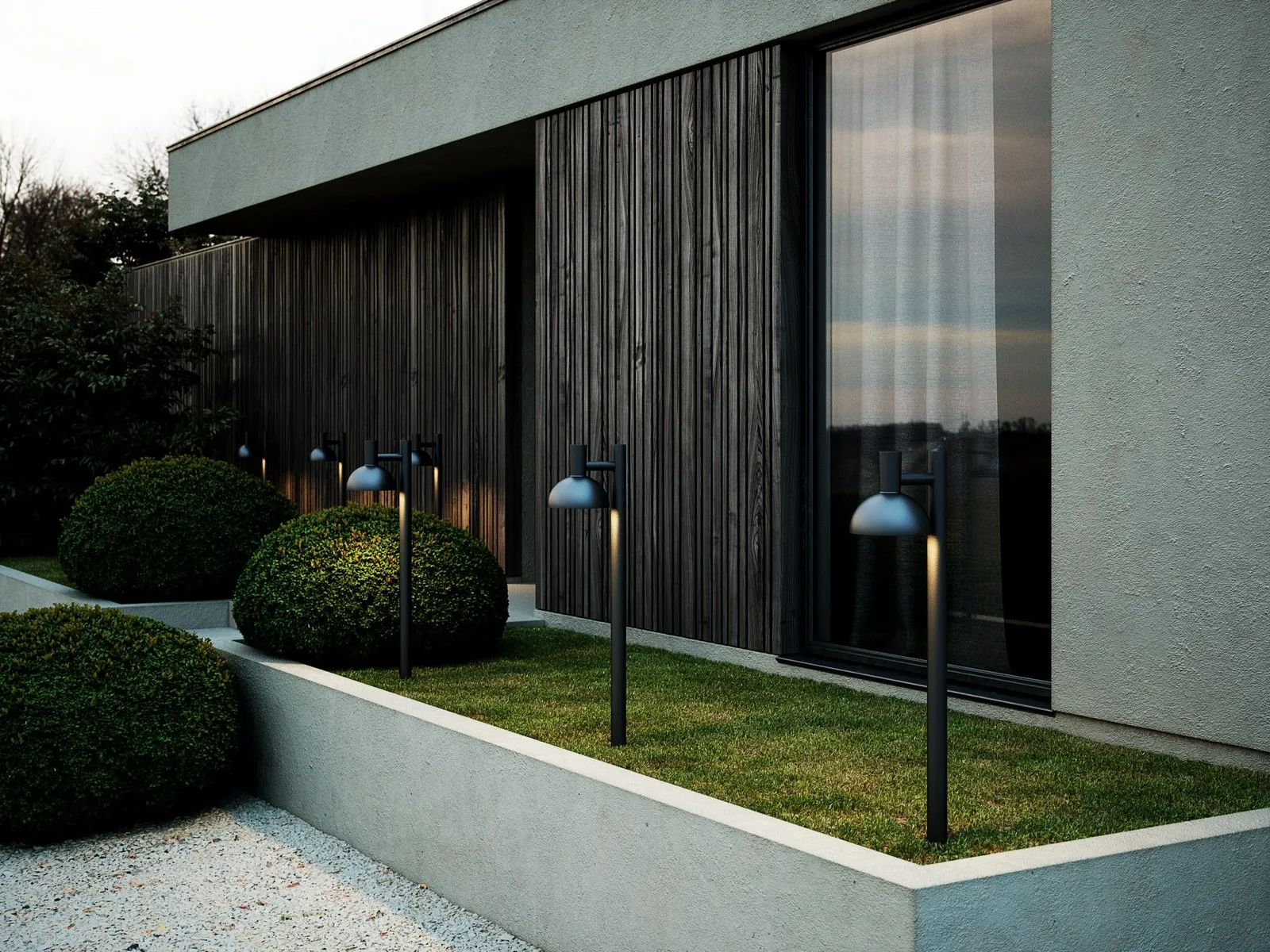 Nordlux Arki Outdoor Post Light Black Metal Garden E27 IP54 Mains 5