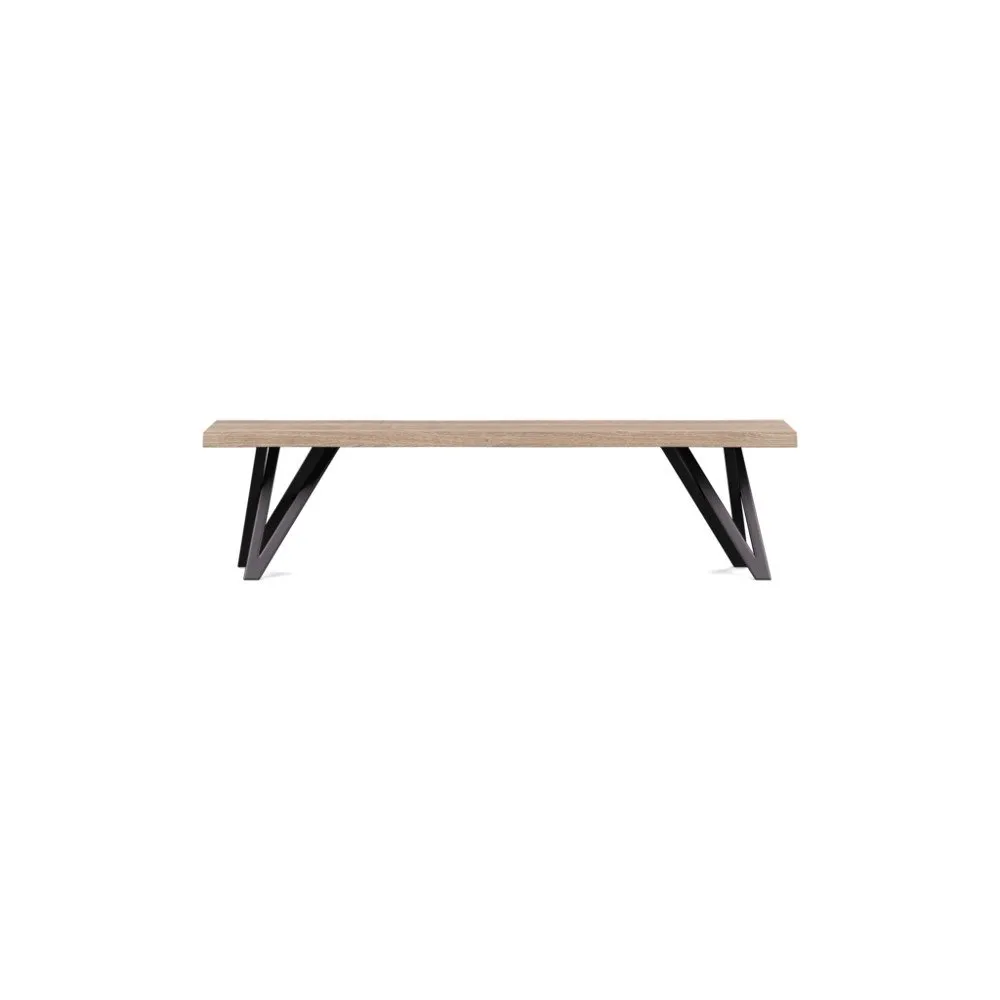 Heal's Vienna Bench 160x35cm Grey Oiled Oak Natural Edge Filled 1
