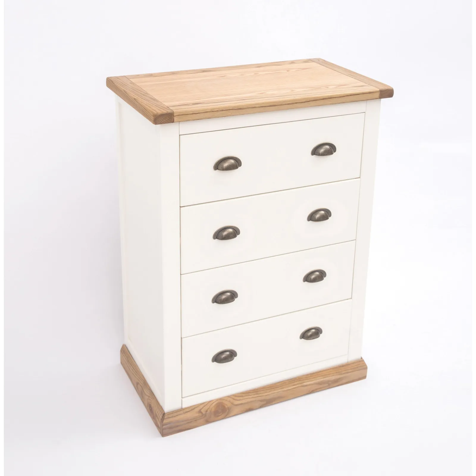 Cabinet Bits Tropea 4 Drawer Chest of Drawers Brass Cup Handle in Off-White 3